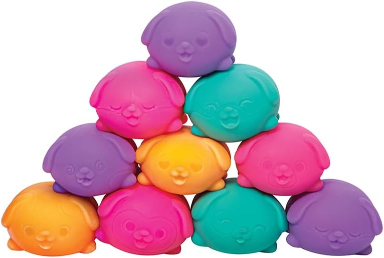 Schylling NeeDoh Teenie Funky Pups - Sensory Squeeze Toy - Contains 3 Mini Groovy Globs - 1.5″ Wide - Color May Vary (Pack of 1) - Image 2